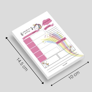 کاغذ یادداشت مستر راد طرح برنامه ریزی روزانه مدل اسب تک شاخ کد 1485 بسته 50 عددی