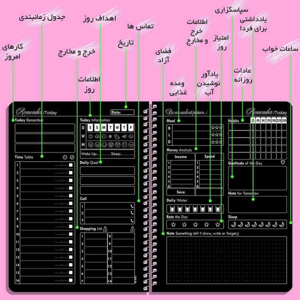 پلنر انگلیسی روزانه مستر راد مدل ریممبر کد 1617 - Image 4