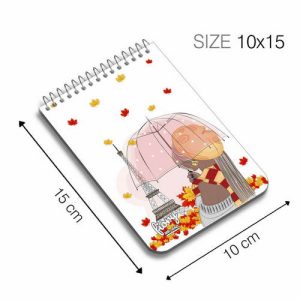دفترچه یادداشت مستر راد طرح دختر پاریس مدل ایفل کد fiory 1803